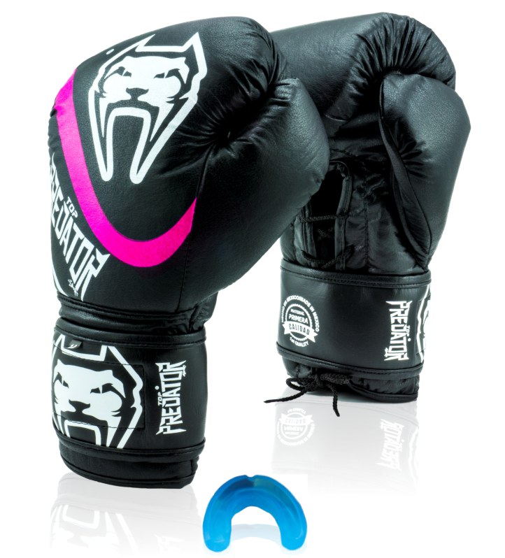 Guantes de box RUSH  PREDATOR SPORT Kick Boxing y Protector BUCAL  