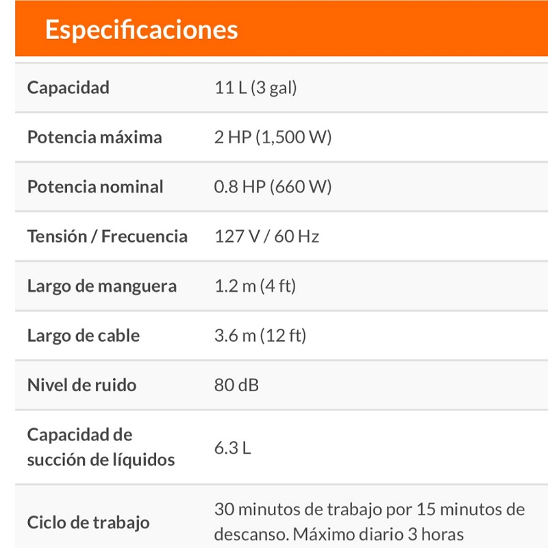 Aspiradora Plástica para auto 3 Galon Líquidos Y Sólidos 12091 Truper Autolavados -limpieza 