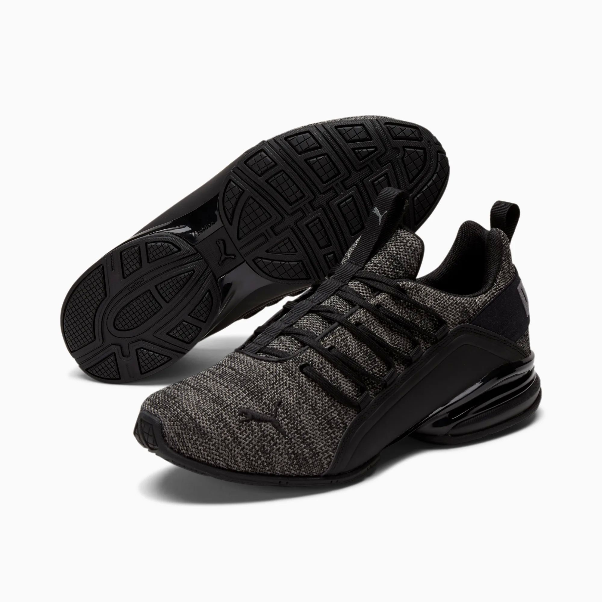 Tenis Puma Axelion Gris Negro de Caballero