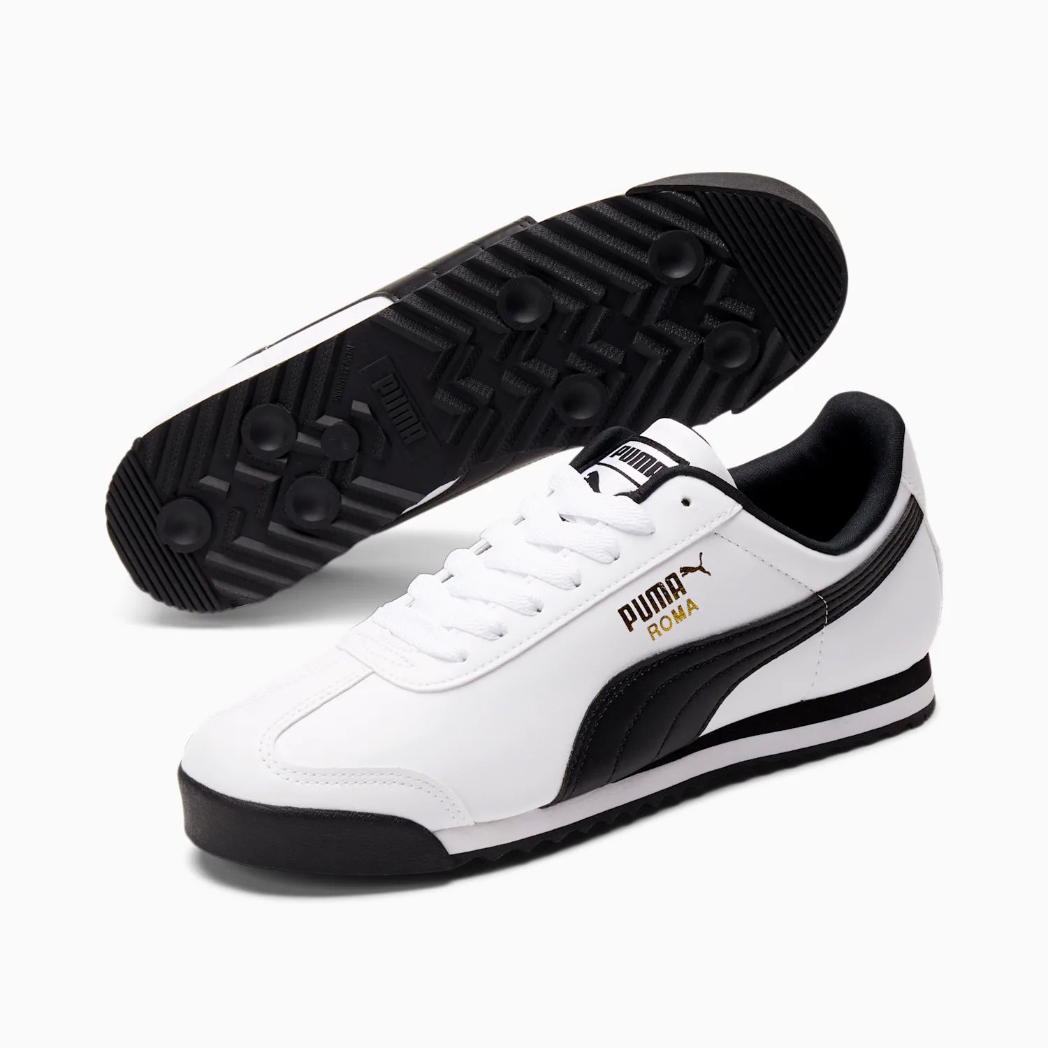 Tenis Puma Roma Basic Blanco Negro de Caballero