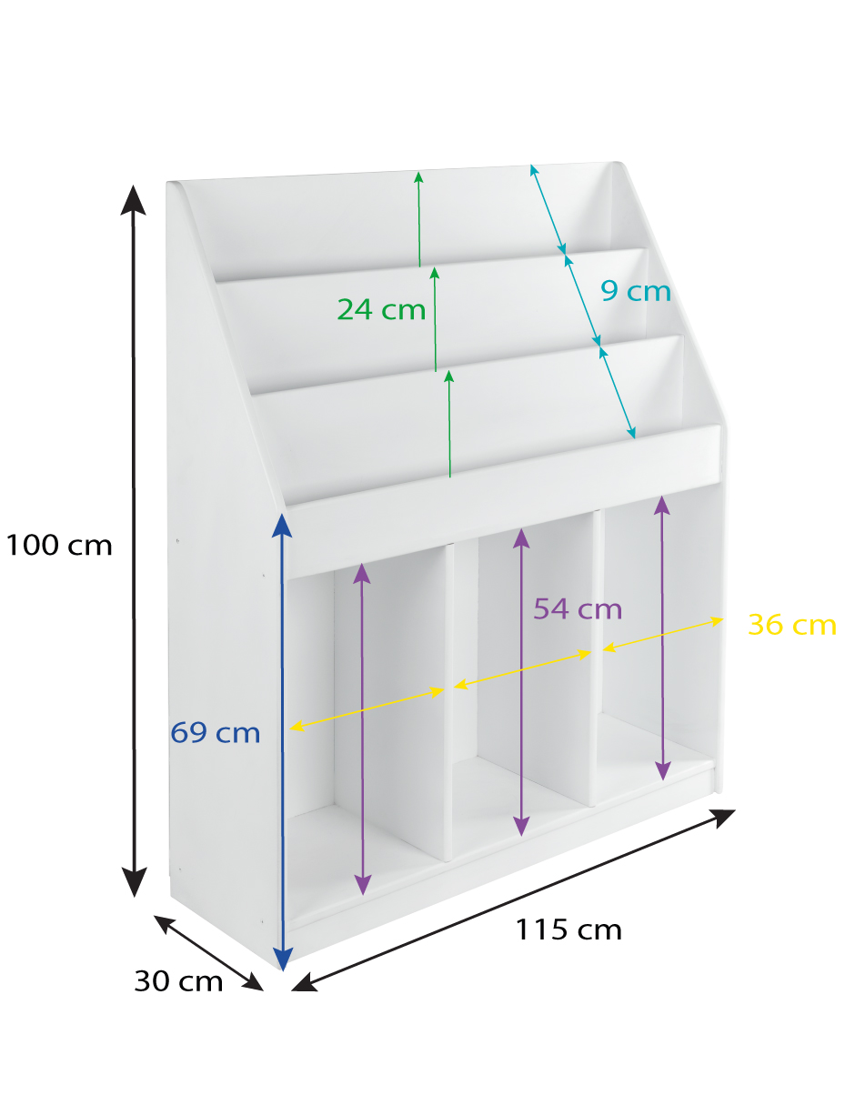 Librero Moderno de Madera para cuarto Infantil