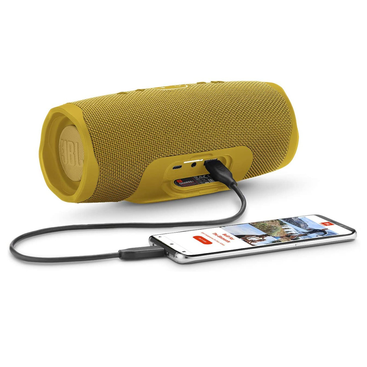 Bocina Portatil JBL Charge 4 Power Bank Impermeable Amarilla 