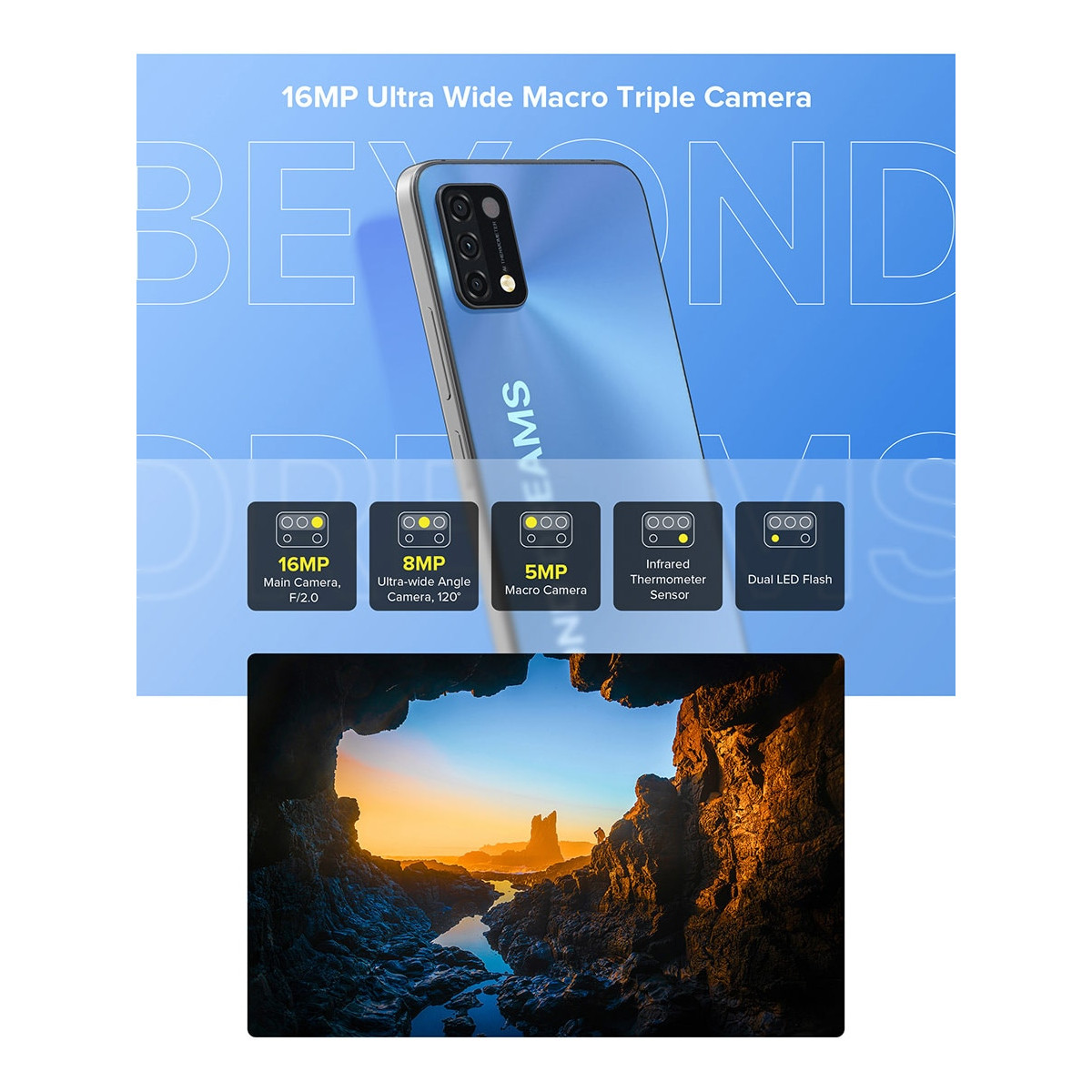 CELULAR UMIDIGI A11 128GB 4GB GLOBAL DUAL MIST BLUE