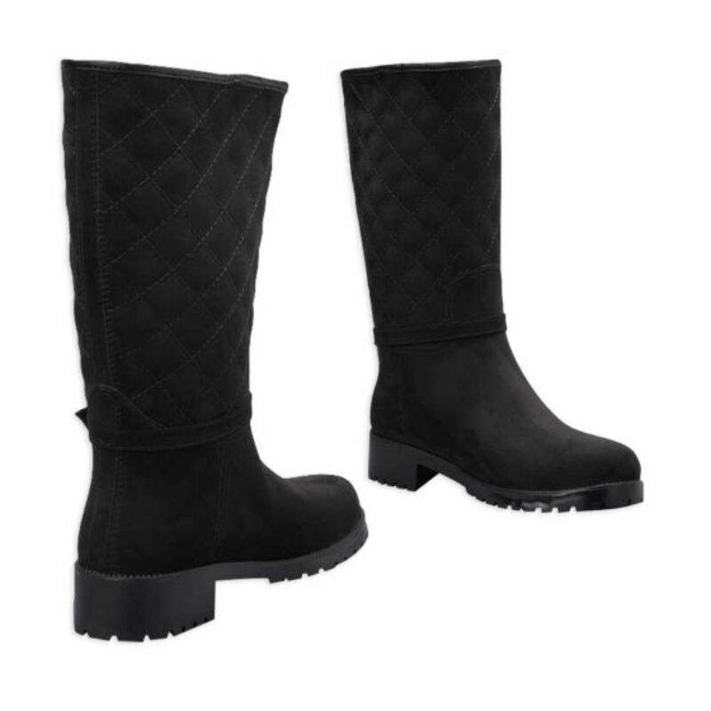 BOTA DE LLUVIA PARA MUJER COLOR NEGRO PINK BY PRICE SHOES 1558