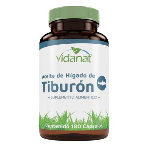 Aceite De Hígado Tiburón 180 Cap. Vidanat