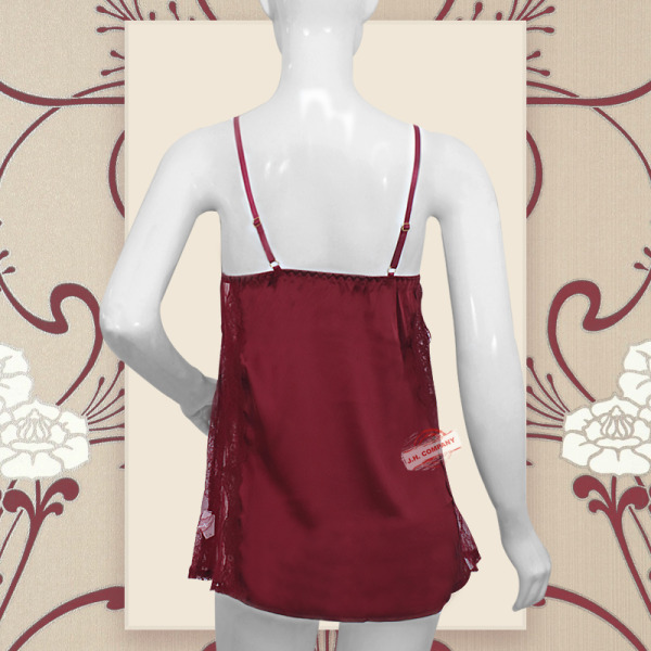 Conjunto Bata + Camison Tanga Para Dama Satin Lenceria 1925