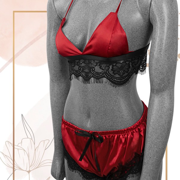 Conjunto Pijama Para Dama Short + Bra Lenceria Sexy 99088