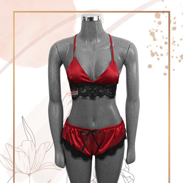 Conjunto Pijama Para Dama Short + Bra Lenceria Sexy 99088