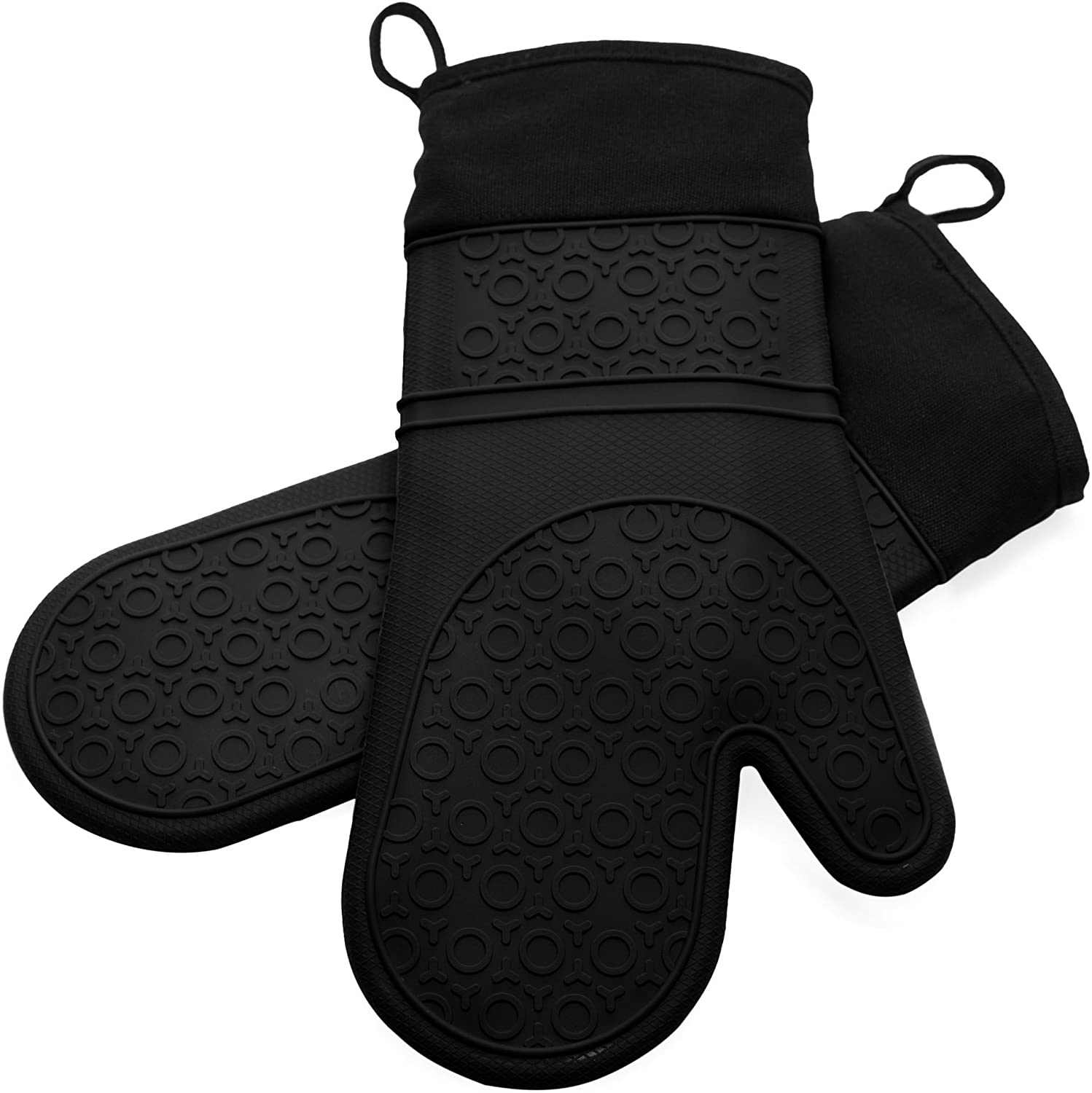 Guantes de silicona Timotech resistentes al calor con forro interno de algodón