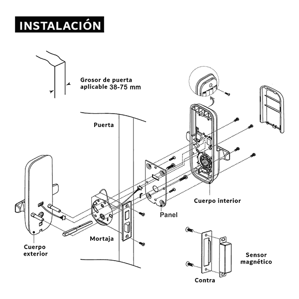Chapa Seguridad Inteligente Eléctrica Samsung Shp-h20 + 6 Rf