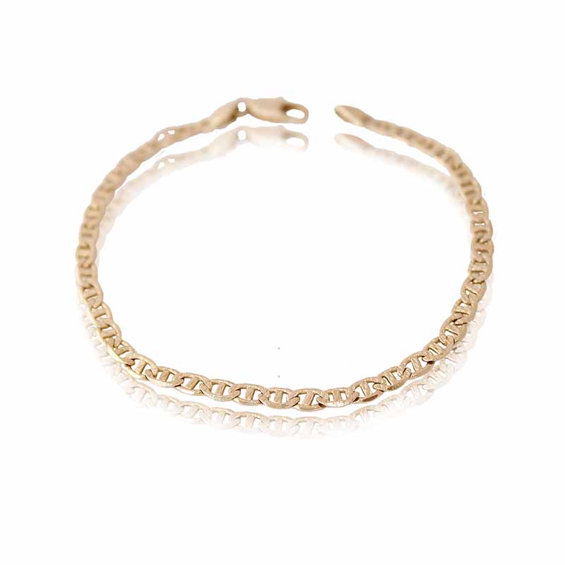 Pulsera brazalete para mujer eslabonado de oro 18k laminado