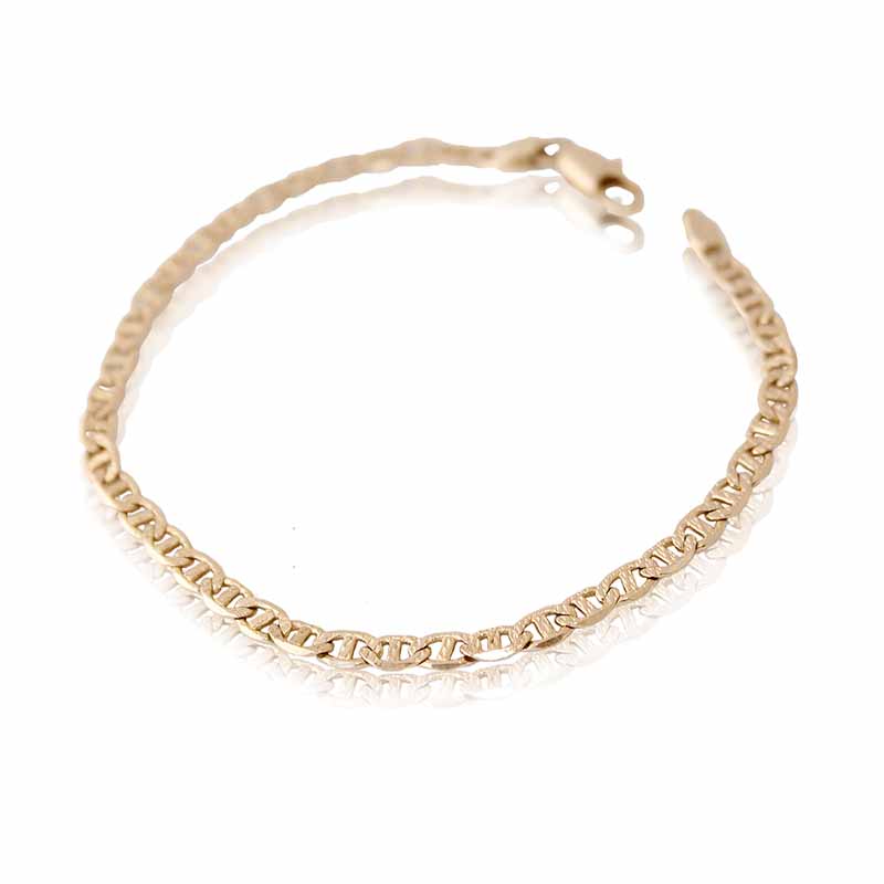 Pulsera brazalete para mujer eslabonado de oro 18k laminado