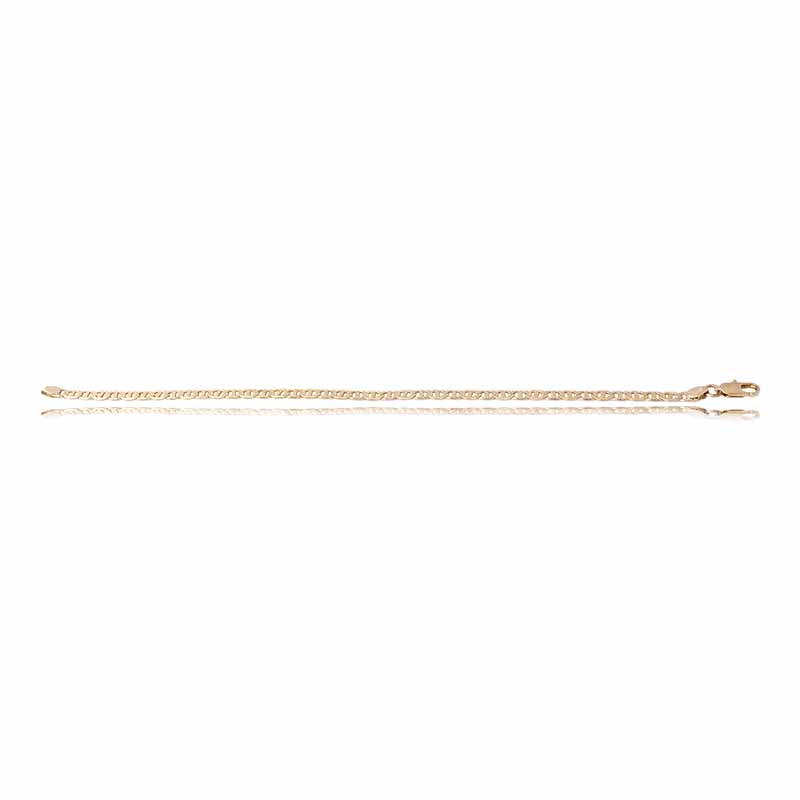 Pulsera brazalete para mujer eslabonado de oro 18k laminado