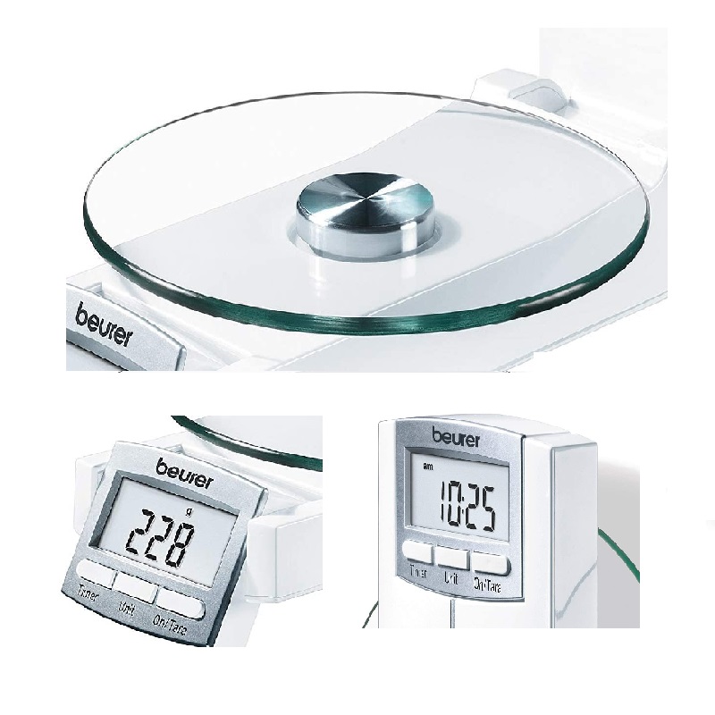 Bascula Digital De Pared Blanca (1gr A 5kg) Ks52 Beurer