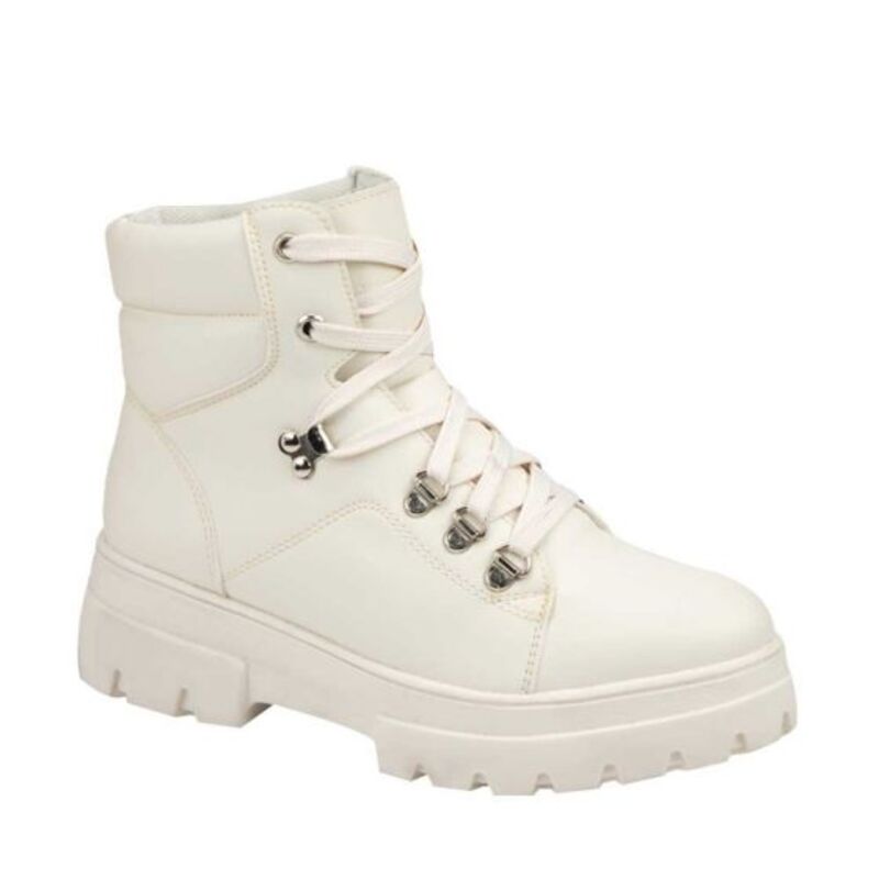 BOTA MILITAR PARA MUJER COLOR BLANCO HPC POLO 5332