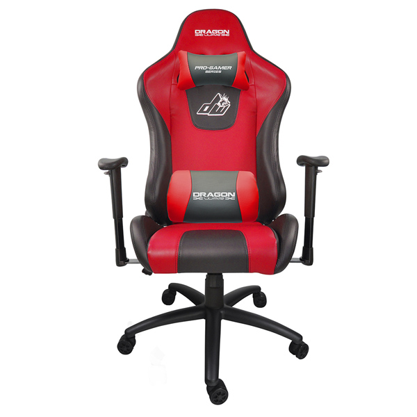 SILLA GAMER ERGONOMICA DRAGON XT, MODELO RACING COLOR ROJO + NEGRO