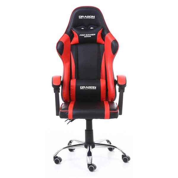 SILLA GAMER ERGONOMICA DRAGON XT, MODELO FALKOR COLOR ROJO + NEGRO