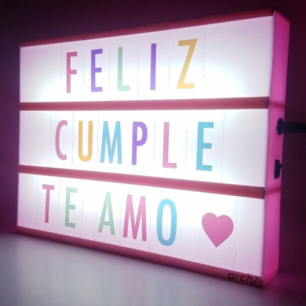 Letrero Luminoso Micro Cinema Portatil Perzonalizable Vintag