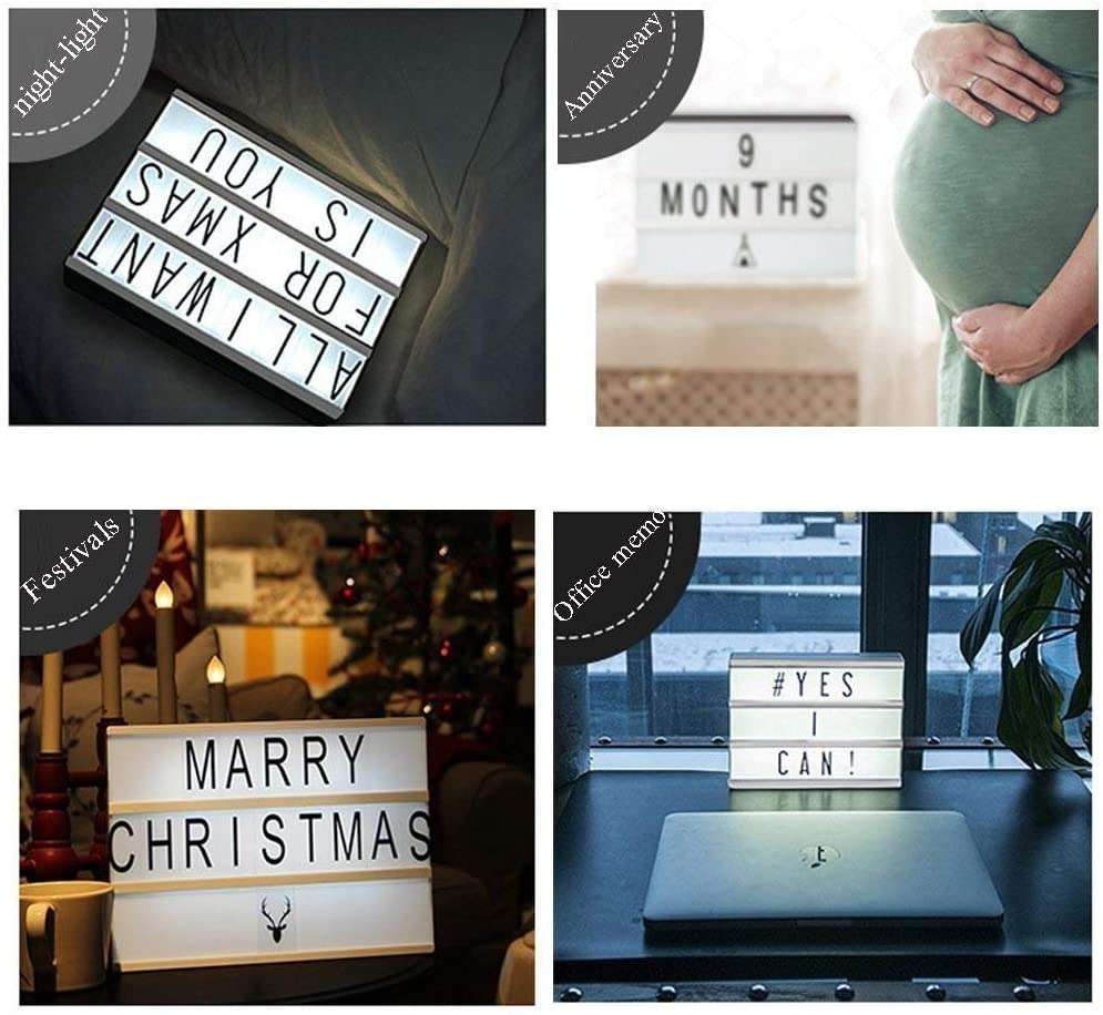 Letrero Luminoso Micro Cinema Portatil Perzonalizable Vintag