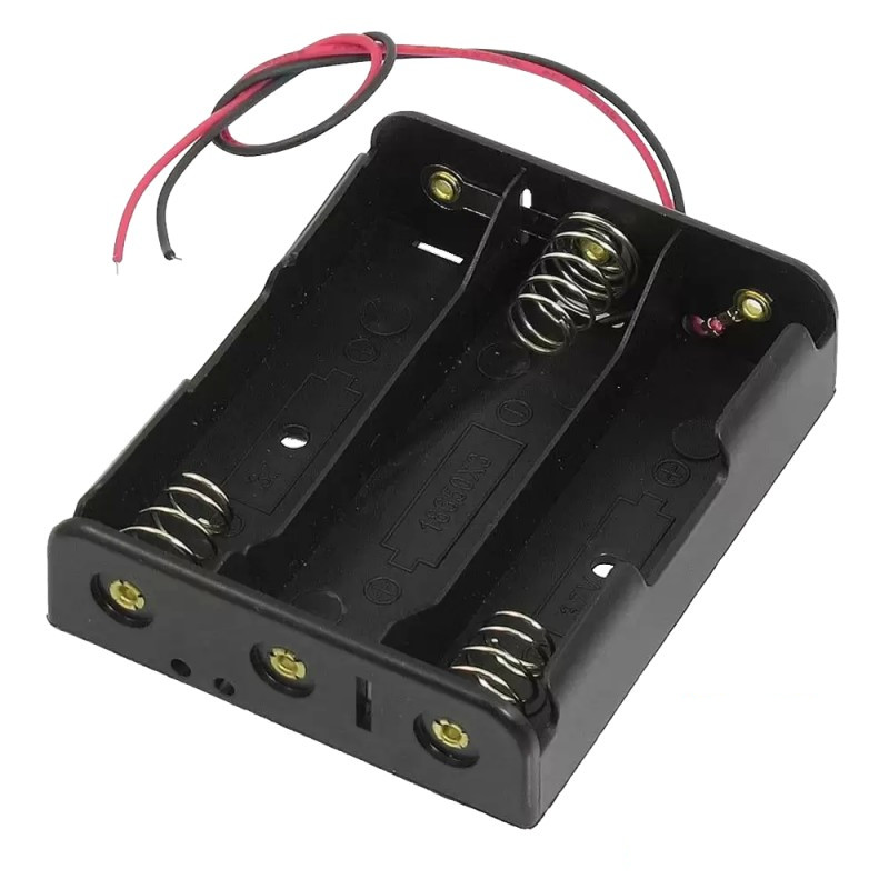 Porta Bateria De 3 Pilas Tipo 18650 Radox