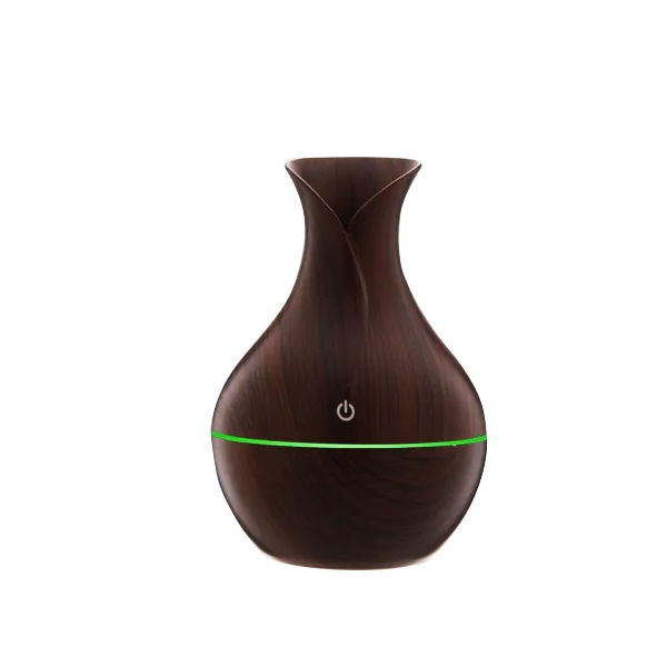 Difusor Humidificador De Aromaterapia Jarra Ultrasónico Luz Led 130 ml Cafe