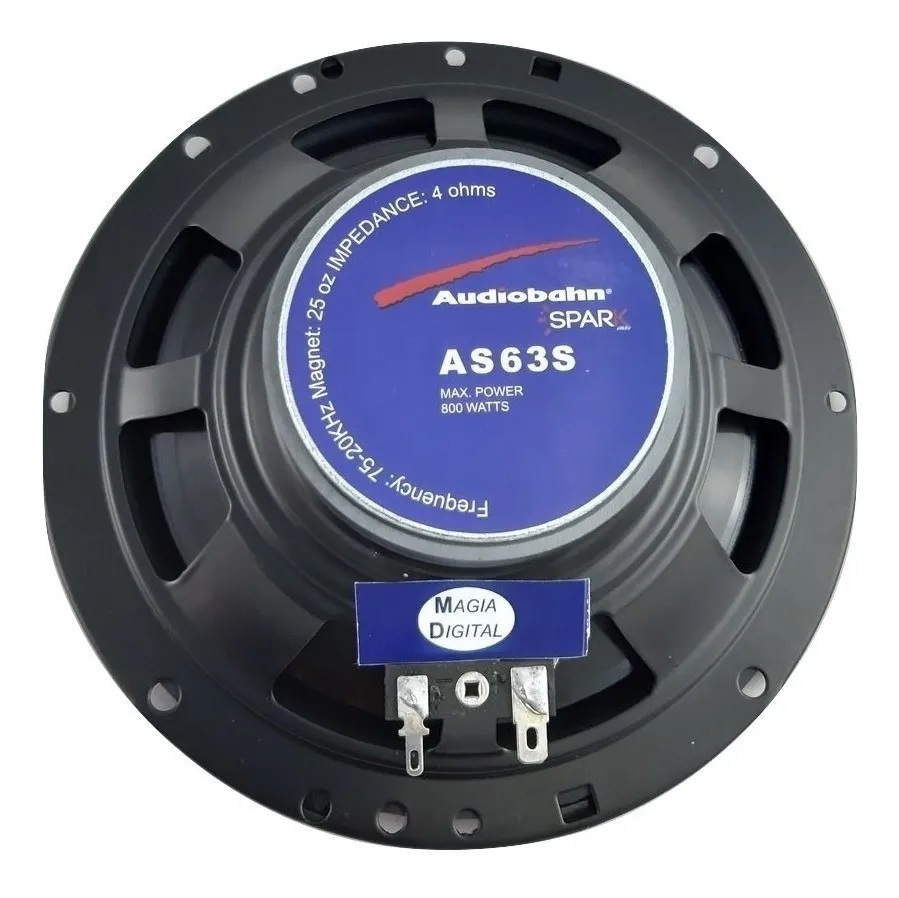 Bocinas 6.5 Pulgadas Audiobahn 800watts Serie Spark As63s