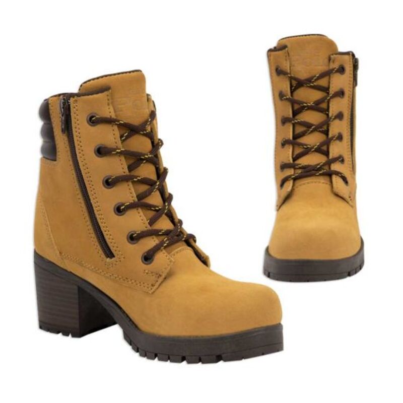 BOTA MILITAR PARA MUJER COLOR CAFÉ HPC POLO 205