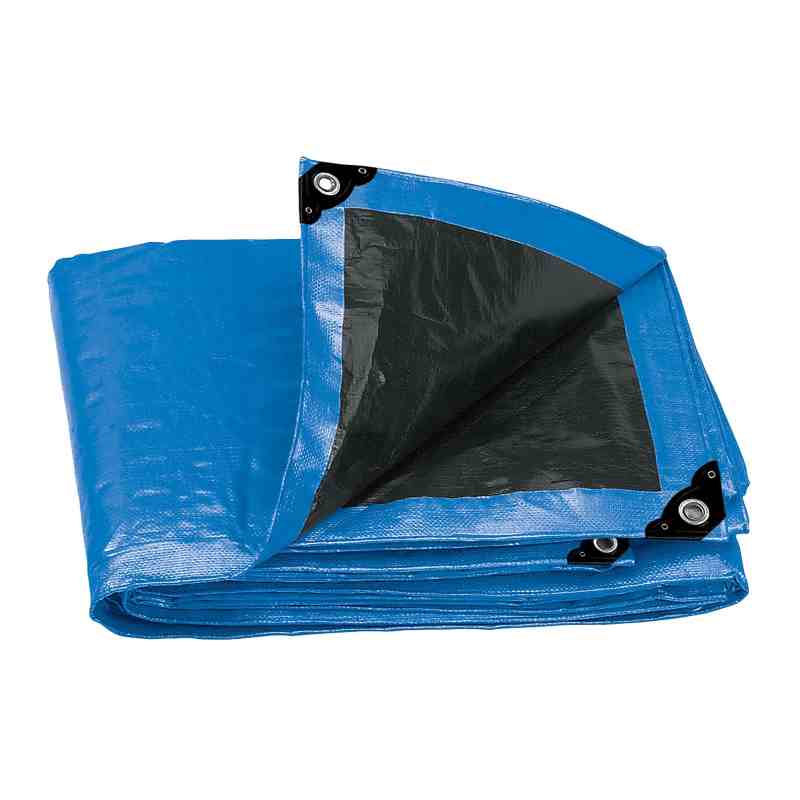 Lona Reforzada, 4 X 5 M, Azul Ojillos De Aluminio Con Parche