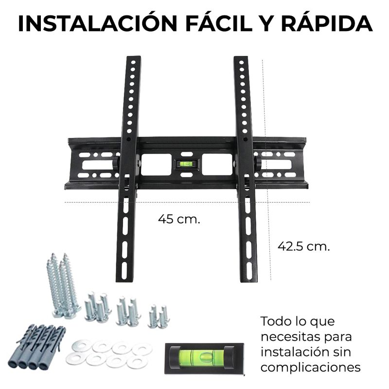 SOPORTE DE PARED PARA PANTALLA DE 26 A 55 PULGADAS VESA, NEGRO