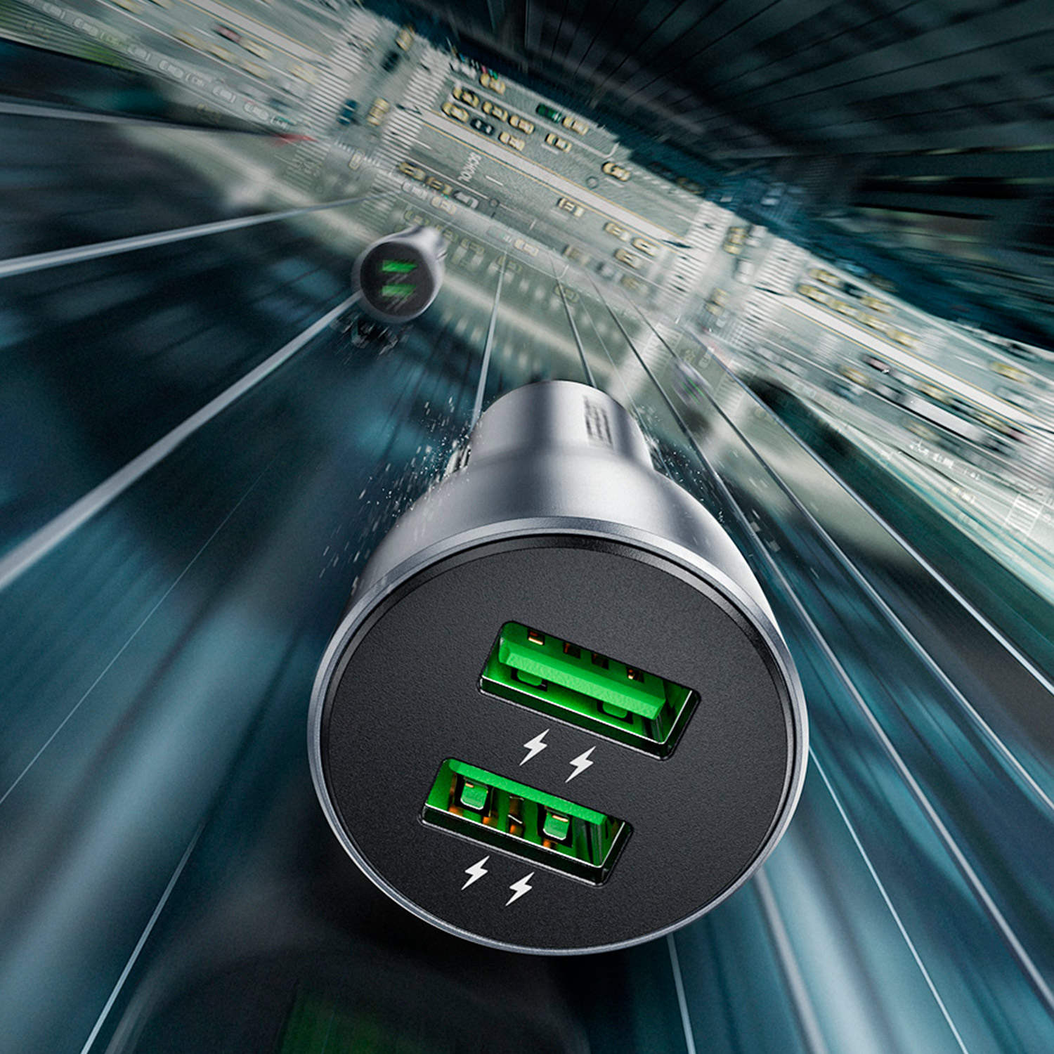 Cargador de Celular para Auto UGREEN con Carga Rapida