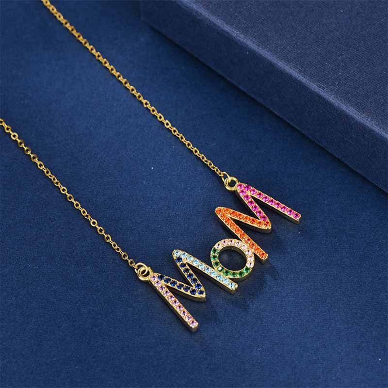 Gargantilla Mom    VAROURO | Mamá Plata 925 Con Baño Oro 18k + Estuche