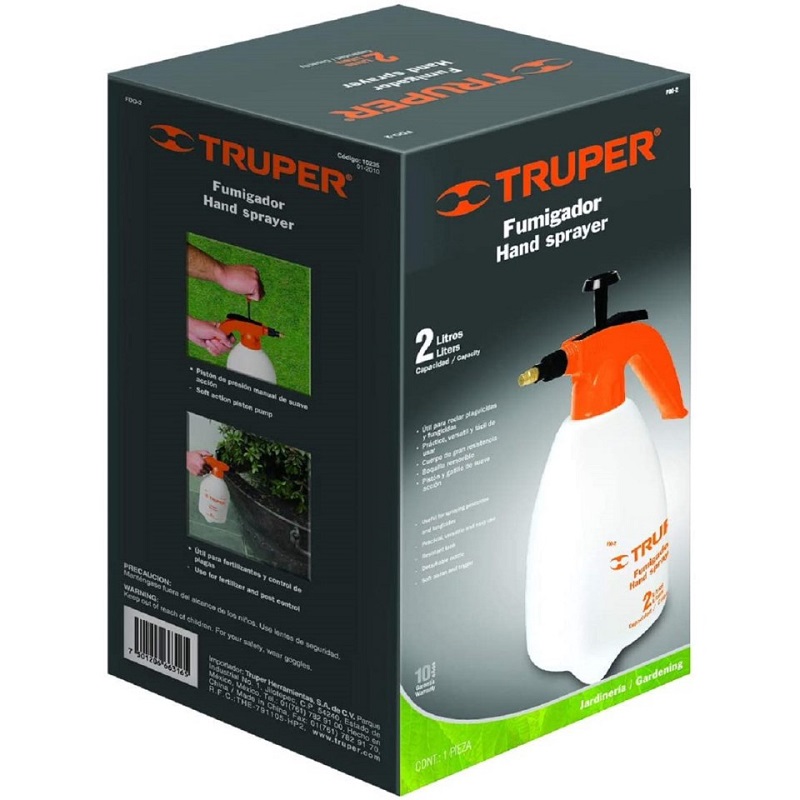 Fumigador Aspersor Doméstico 2 Lt Truper 10235, pistón y gatillo suaves