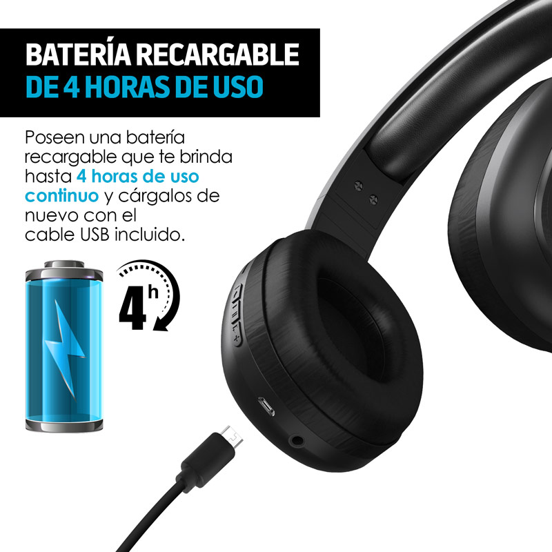 Audífonos Inalámbricos Bluetooth de Diadema Manos Libres W4000 Redlemon
