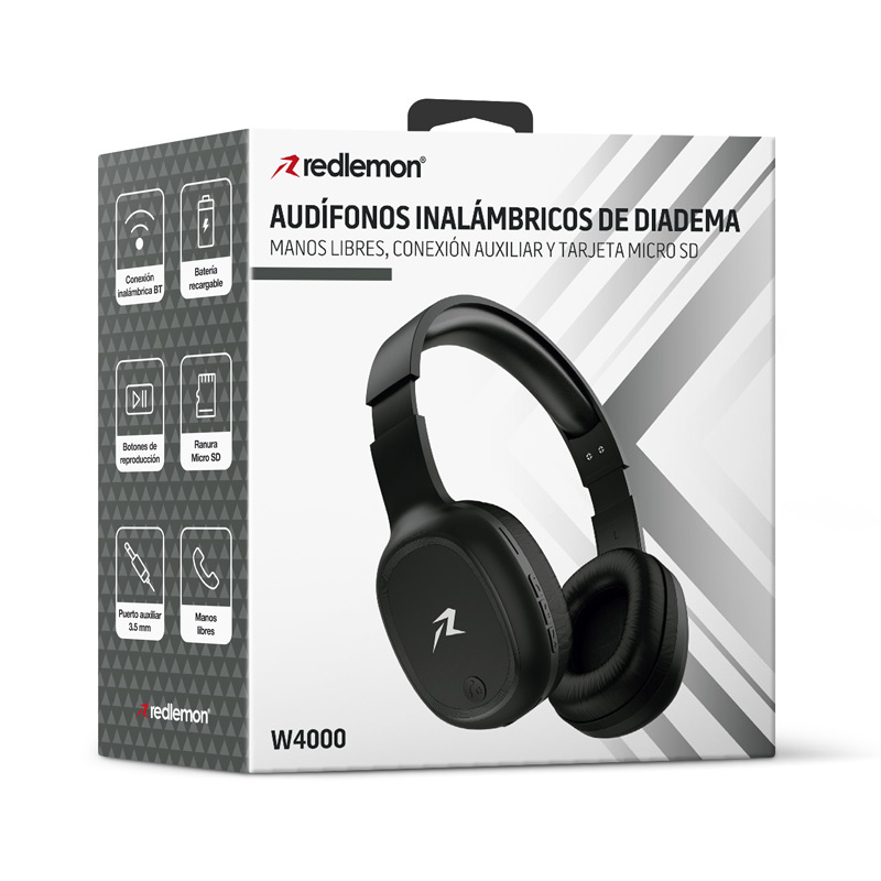 Audífonos Inalámbricos Bluetooth de Diadema Manos Libres W4000 Redlemon