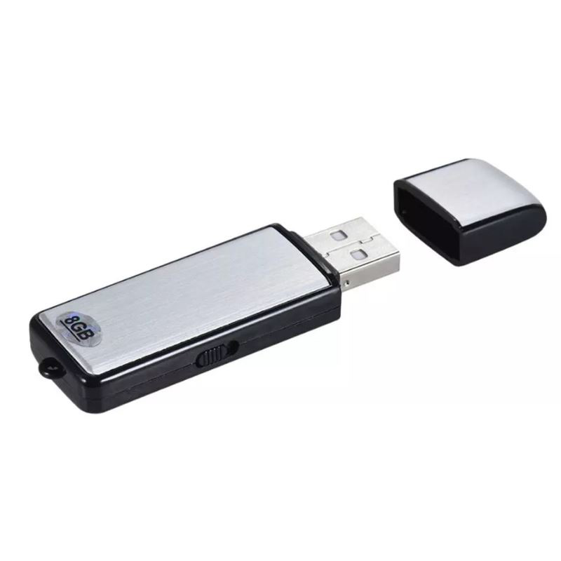 Mini Grabadora de Voz Audio Microfono Espia USB Dura mas de 15 Horas Incluye 8Gb
