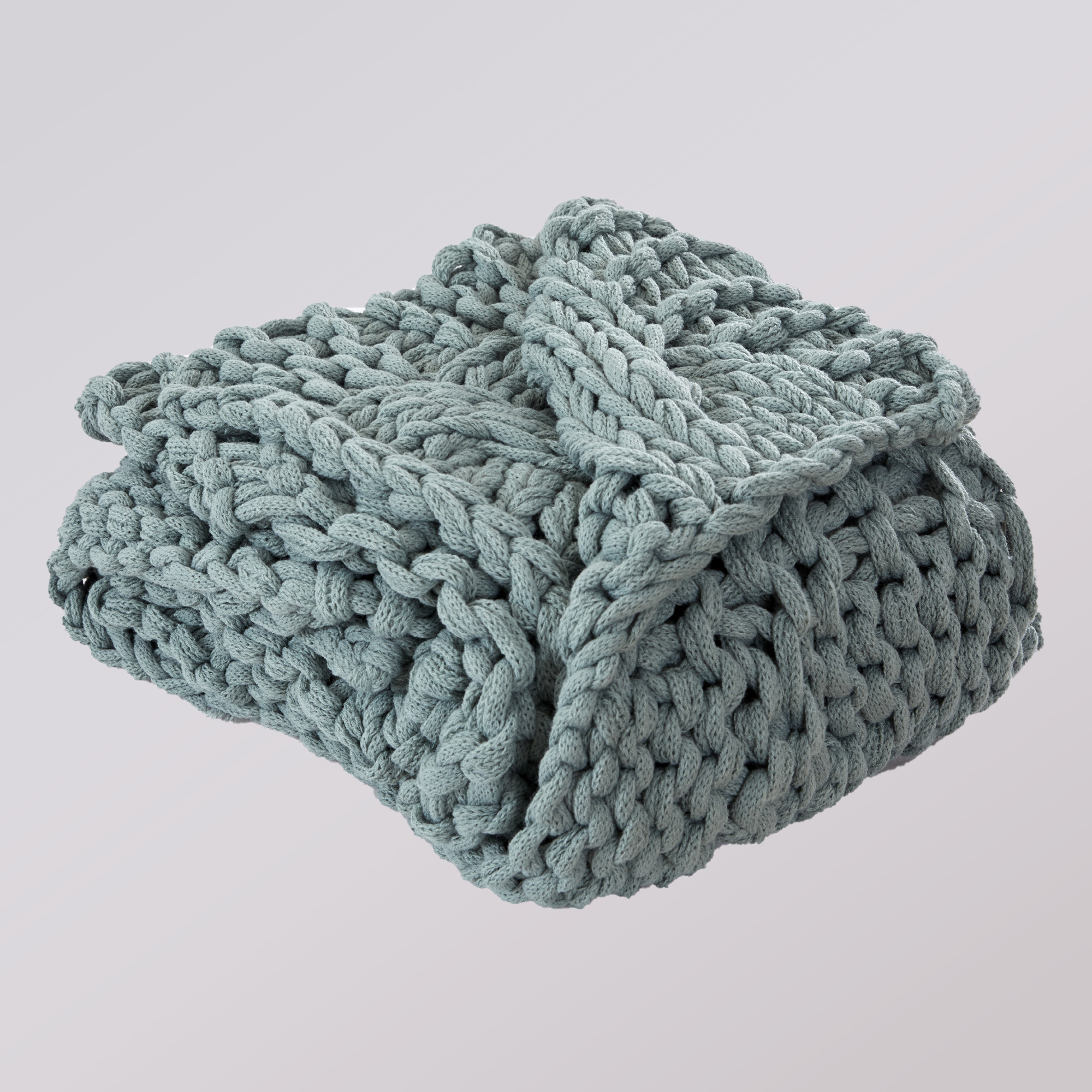 FRAZADA DECORATIVA TEJIDA CHUNKY