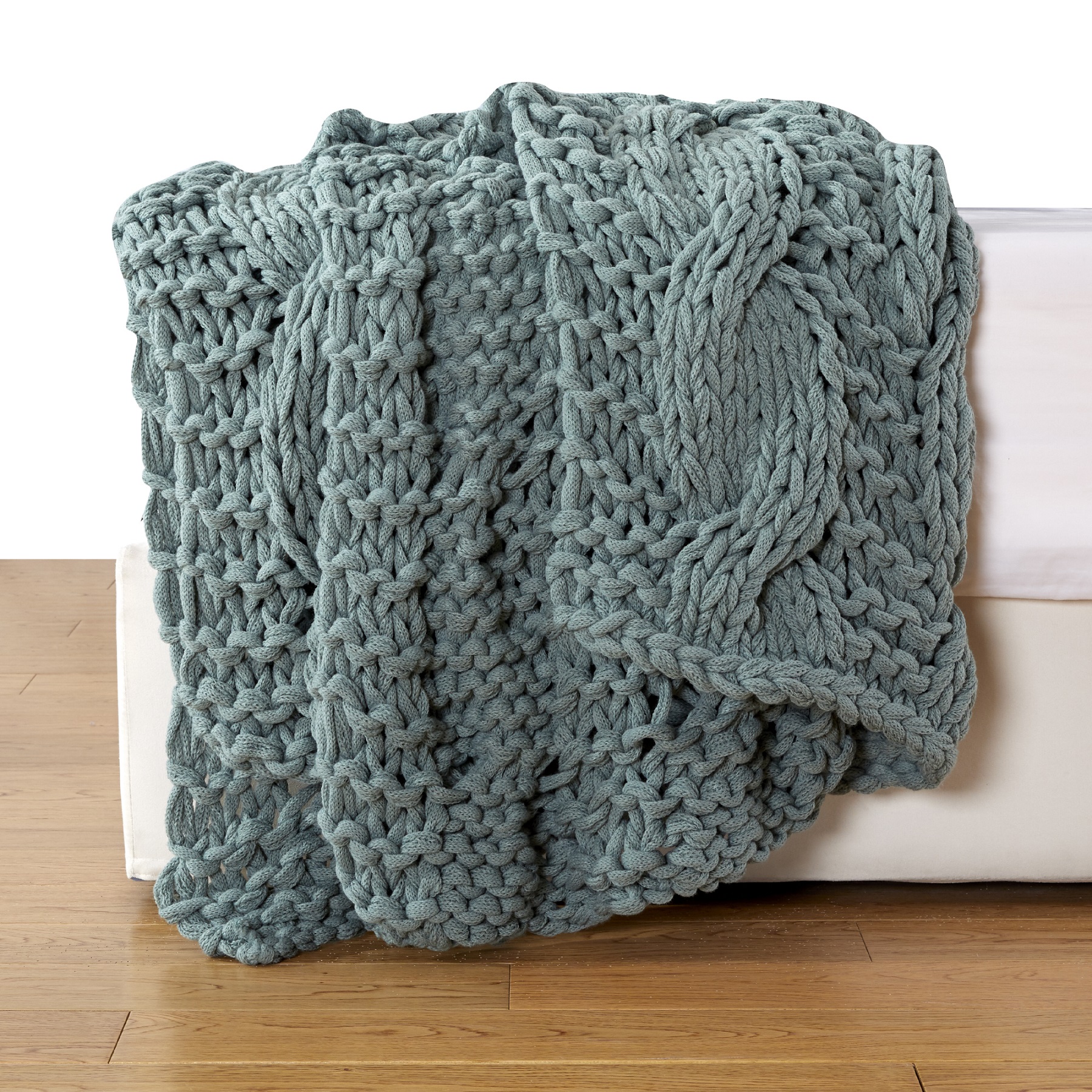 FRAZADA DECORATIVA TEJIDA CHUNKY