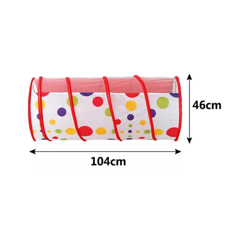 Tienda de campaña con túnel y alberca de pelotas