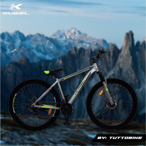 Bicicleta Montaña Rodada 29 21 Velocidades Kugel Di-MAX Bicicleta Aluminio R29 21 Velocidades Plata Bicicleta Montaña Rodada 29 Bicicletas Montaña 29 Aluminio Bici Montaña r29 Color Gris