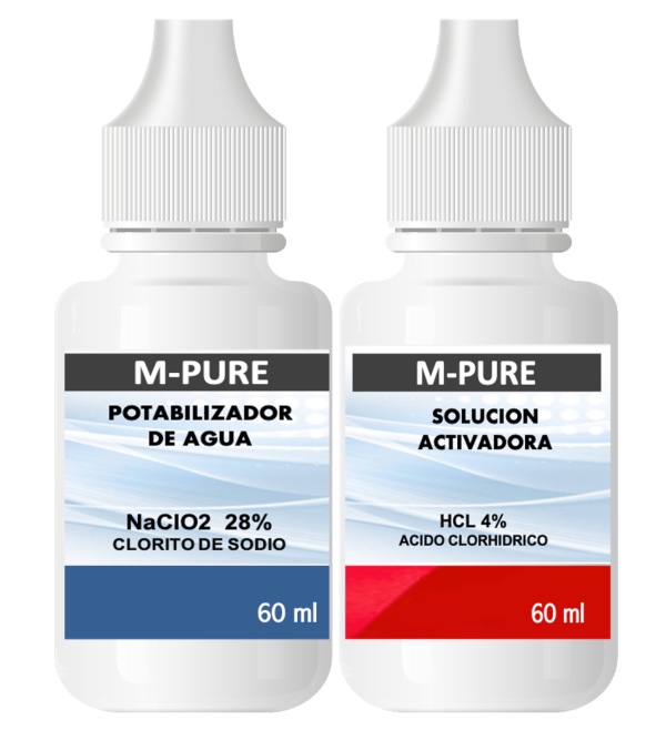 KIT PURIFICADOR CLORITO DE Sodio 28% - 60 ML