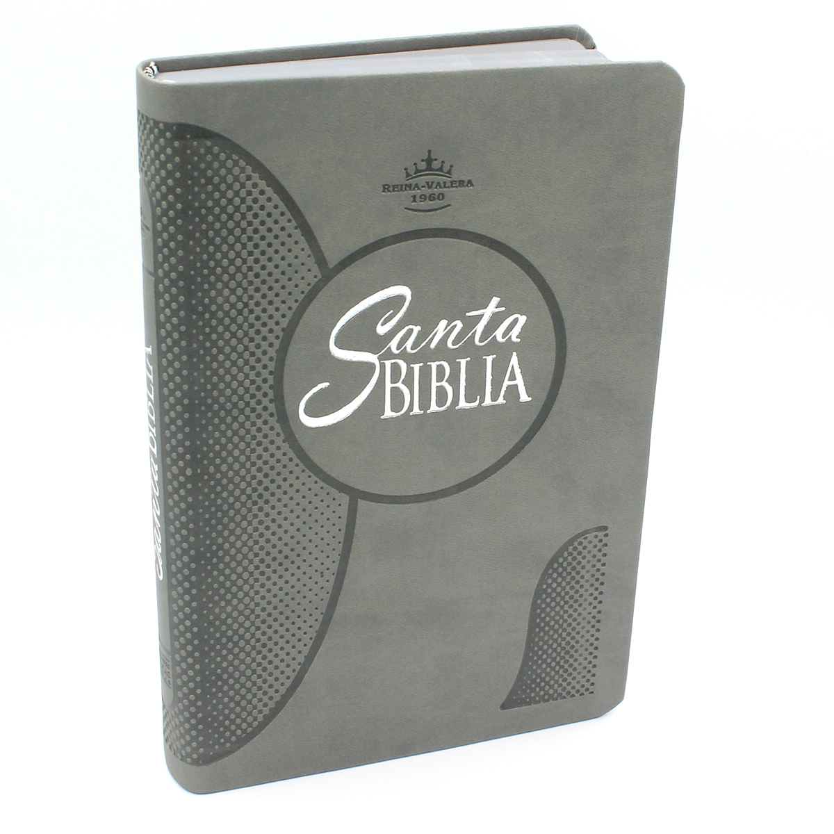 Biblia Reina Valera 1960 Letra Grande Imitación Piel - Color Gris