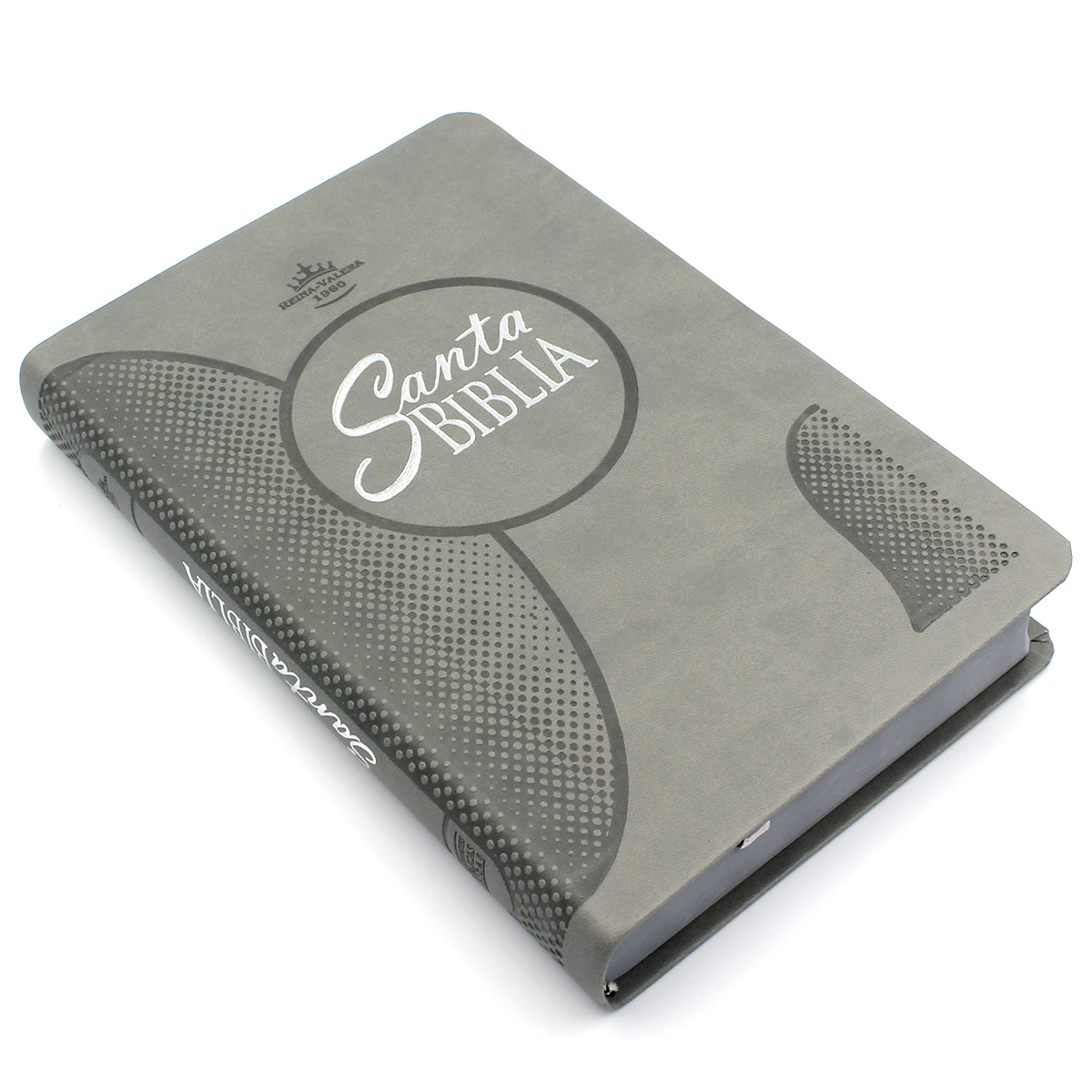Biblia Reina Valera 1960 Letra Grande Imitación Piel - Color Gris