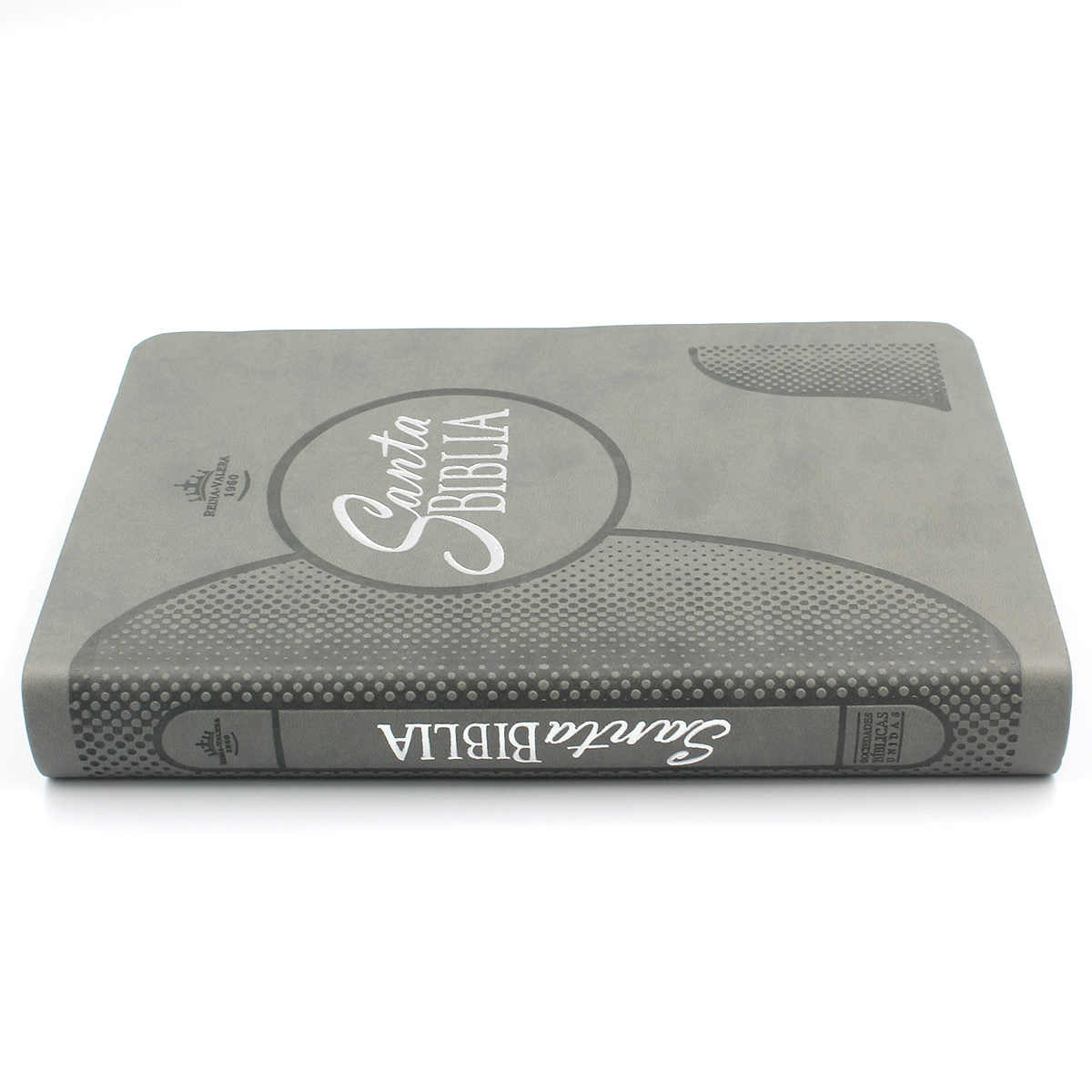 Biblia Reina Valera 1960 Letra Grande Imitación Piel - Color Gris