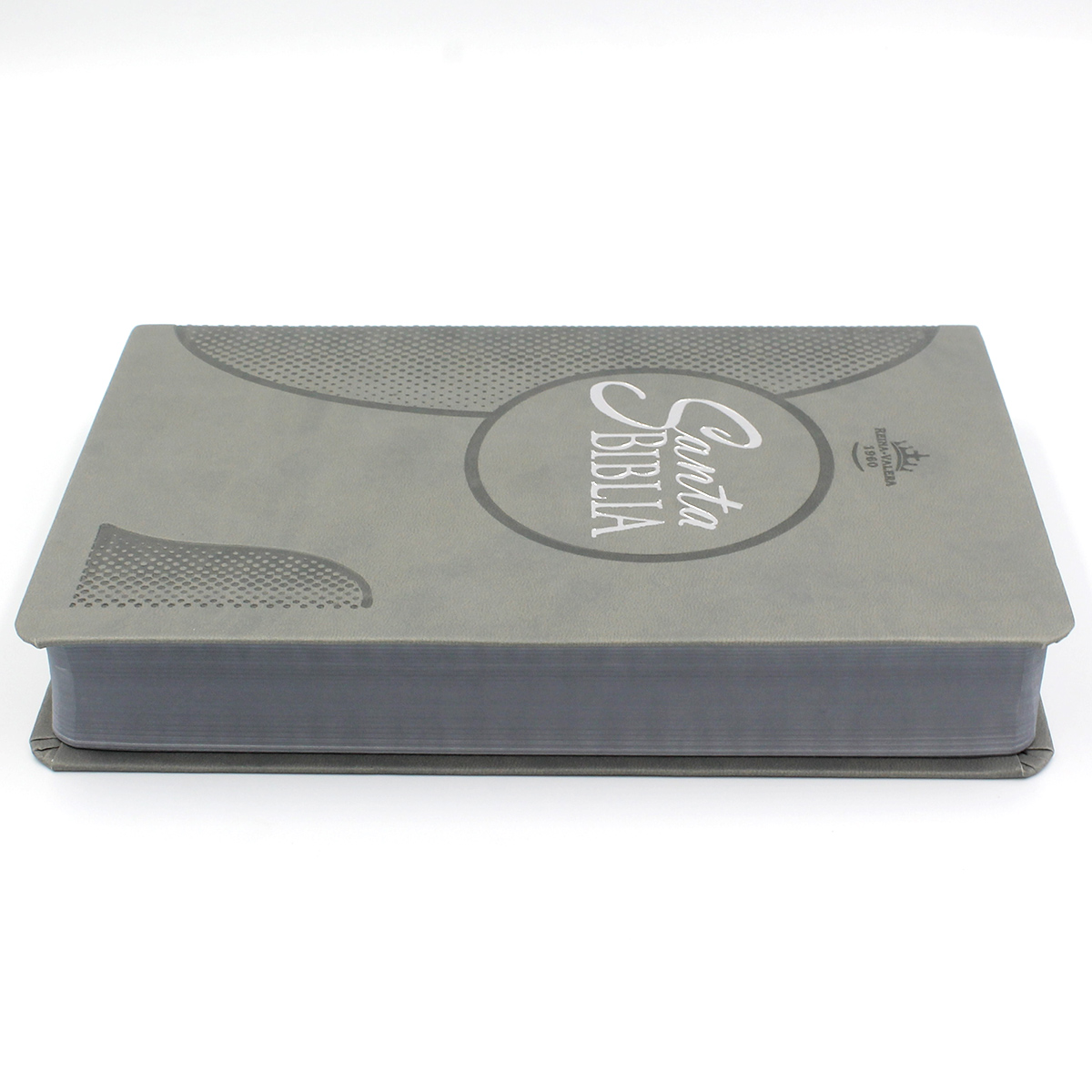 Biblia Reina Valera 1960 Letra Grande Imitación Piel - Color Gris