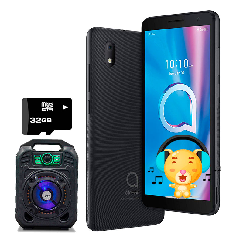 Celular Alcatel 1B 32gb Negro 2gb Ram+ Microsd 32 +Bocina Bluetooth