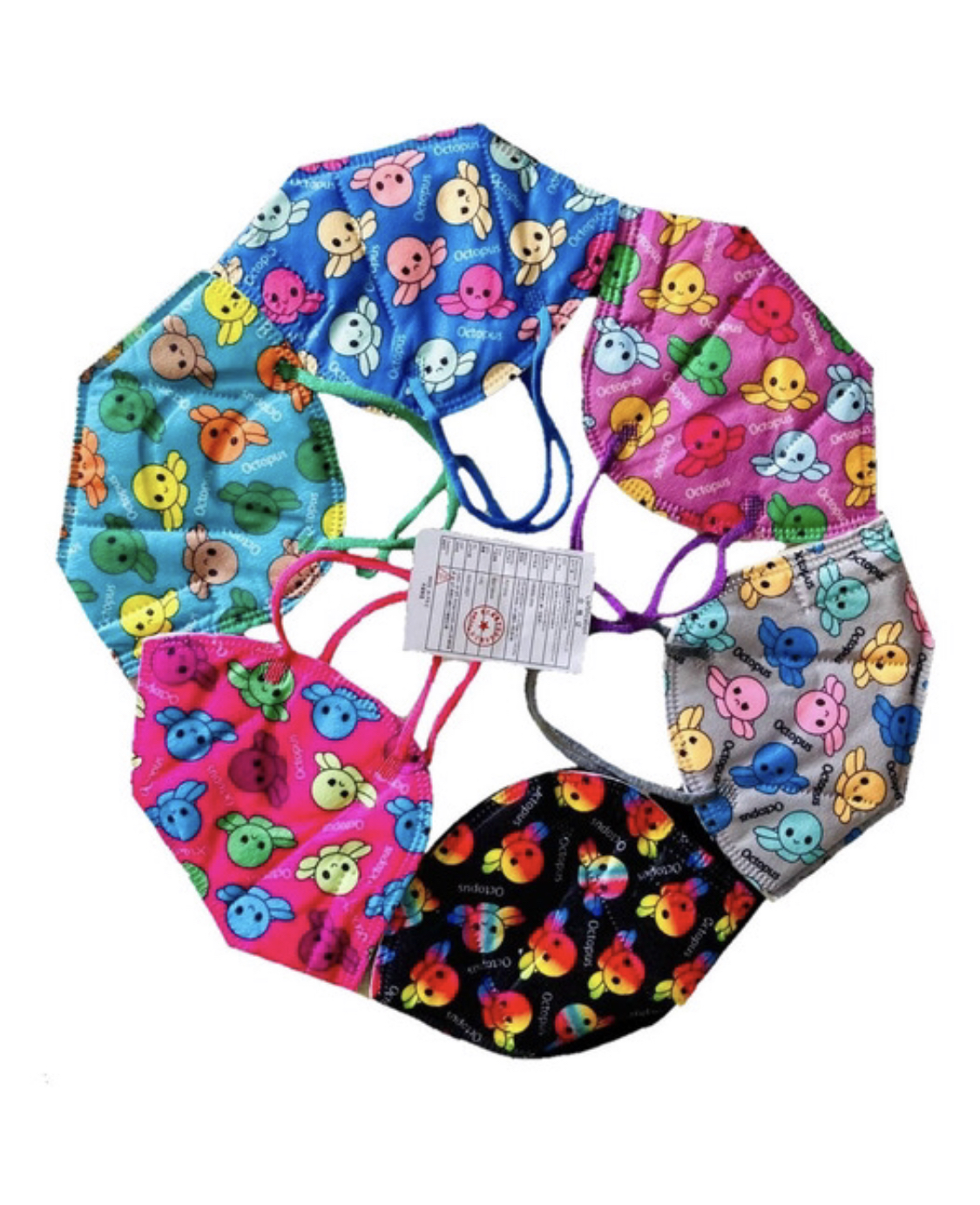 KN95 Cubrebocas mascarilla  Infantil de colores (varios NIÑO) 10 PZ