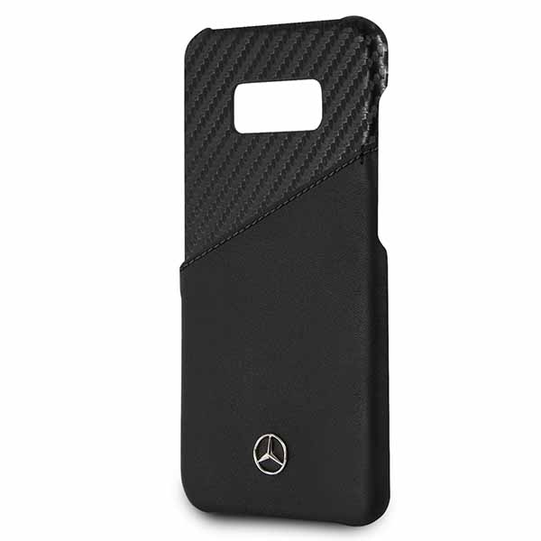 Funda Case Mercedes Benz Piel Y Carbono Negra Sam S8 