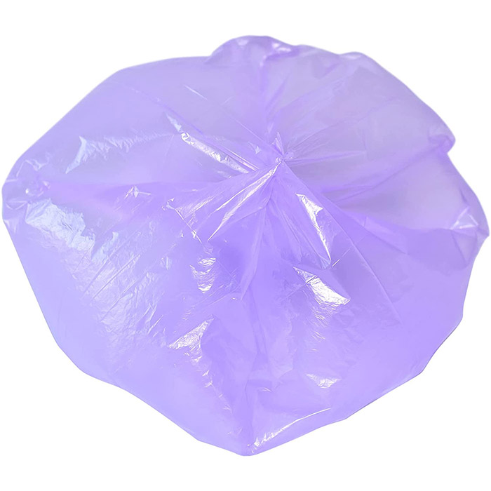 Bolsas de Basura Ideal para Cocina, baño, recámara u Oficina (84 x 102 cm) Biodegradables, color violeta (33 gal) Paquete de 100 bolsas