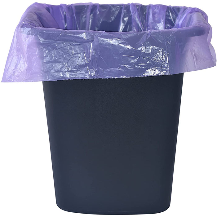 Bolsas de Basura Ideal para Cocina, baño, recámara u Oficina (84 x 102 cm) Biodegradables, color violeta (33 gal) Paquete de 100 bolsas