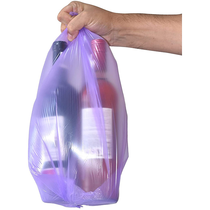 Bolsas de Basura Ideal para Cocina, baño, recámara u Oficina (84 x 102 cm) Biodegradables, color violeta (33 gal) Paquete de 100 bolsas